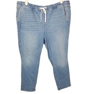 Torrid Womens 3XR Blue Light Wash Denim Drawstring